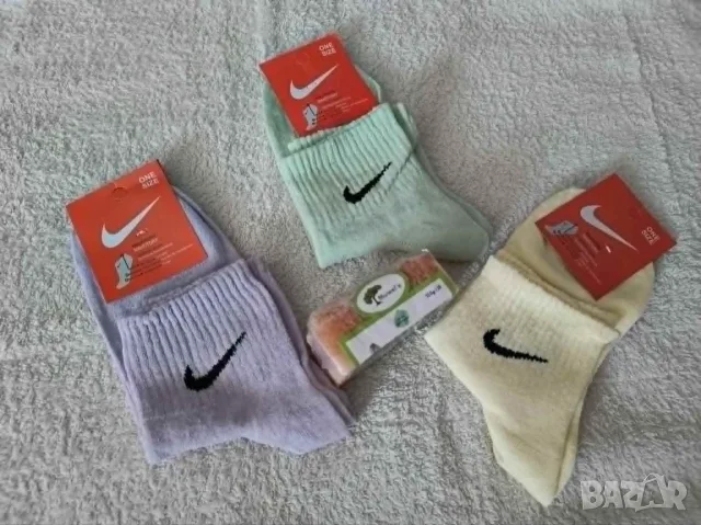 Промо комплект 980- 3 бр. чорапи Nike къс конч+сапун тиквени влакна