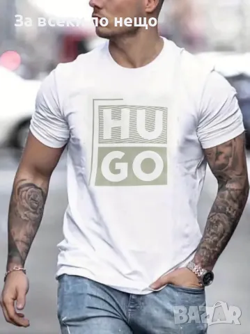 Hugo Boss Мъжка Тениска👕Мъжка Блуза С Къс Ръкав Хуго Бос - 2 Налични Цвята Код LFS311, снимка 2 - Тениски - 49071513