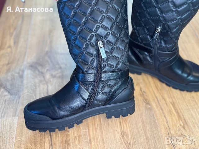 Liu Jo Боти Kelly от еко кожа, Черен - Оригинални, снимка 4 - Дамски боти - 52955092