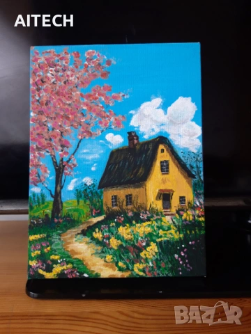 Ръчно рисувана картина - Пролет