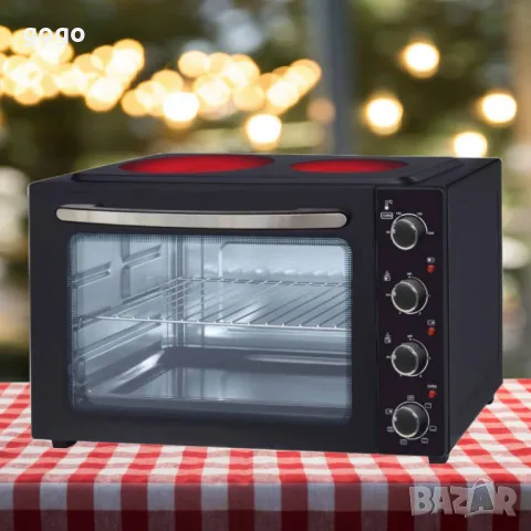 Готварска печка Voltz с 2 котлона с инфрачервен нагреватели 1000W и 1500W, 45л.