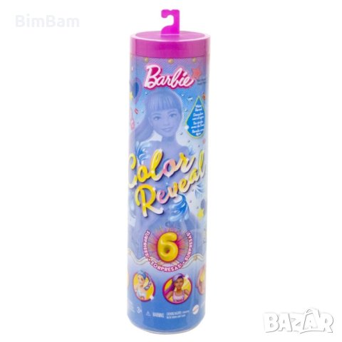 Кукла с магическа трансформация Barbie Color Reveal Denim, снимка 4 - Кукли - 44246222
