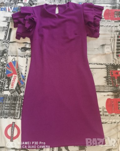 Дамска рокля цвят патладжан, снимка 1 - Рокли - 41388516