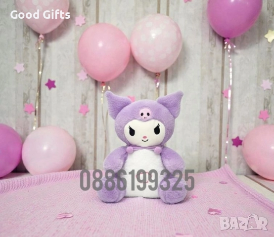 Интерактивна Дишаща плюшена играчка Kuromi Hello Kitty Куроми музикална, снимка 3 - Плюшени играчки - 52770991