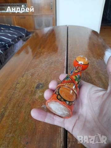 Стара дървена кукла,Хохлома, снимка 4 - Колекции - 53417547