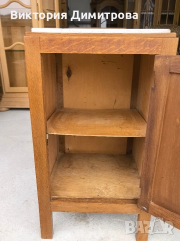 Винтидж шкафче с мрамор, снимка 7 - Шкафове - 53624891