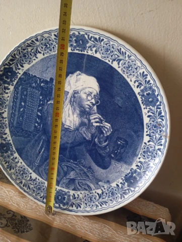 Декоративна чиния за стена блу делф, снимка 3 - Други ценни предмети - 50836352