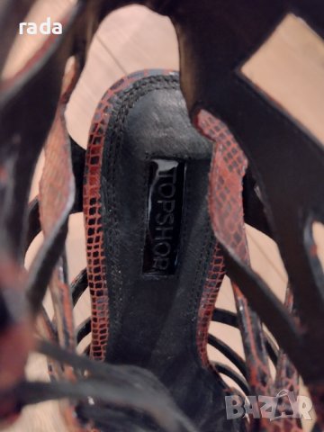 Сандали на ток Topshop, естествена кожа , снимка 5 - Дамски обувки на ток - 41341879