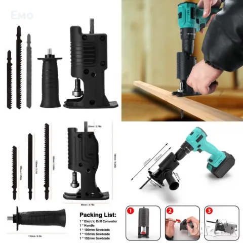 Приставка за винтоверт,  трион с метални остриета