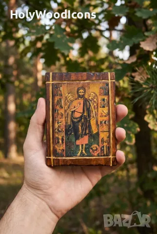 Дървена икона Свети Йоан Кръстител (Предтеча) – Ръчна изработка, снимка 5 - Икони - 56127020