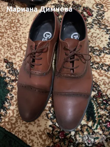 Официални мъжки обувки от естествена кожа Pelikan