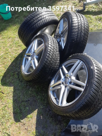 Мерцедес 4 джанти 5х120 с хубави гуми 245/40/18, снимка 5 - Гуми и джанти - 53836548