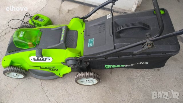 Косачка акумулаторна Green Works 25157, снимка 2 - Градинска техника - 39858888