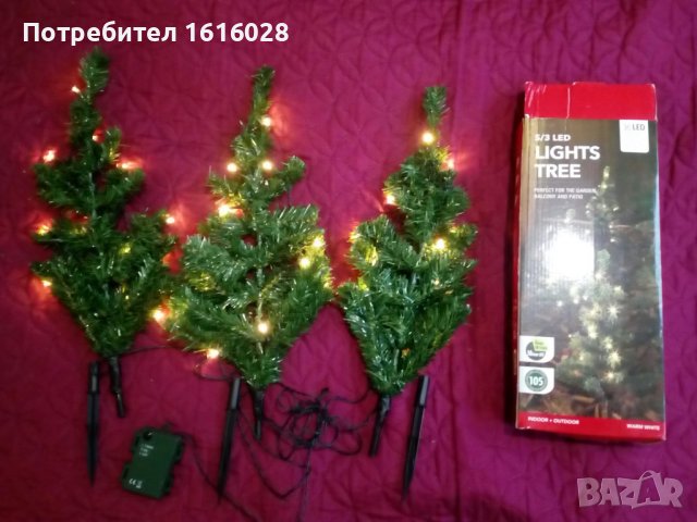 3 броя свързани елхи с 36 LED лампички.Коледна декорация., снимка 9 - Декорация за дома - 38859801
