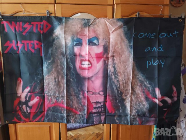 Twisted Sister-Come out and Play Flag-2  размера, снимка 2 - Китари - 42489244