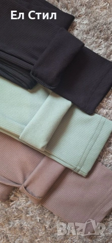 🌸Клин рипс с вата Черно 🚫 Зелен Л ХЛ Пепел от рози Л ХЛ, снимка 3 - Клинове - 53283113