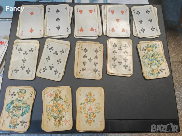 Три чифта стари немски карти , снимка 2 - Колекции - 48298377