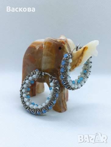 Ръчно изработени обеци с кристали 