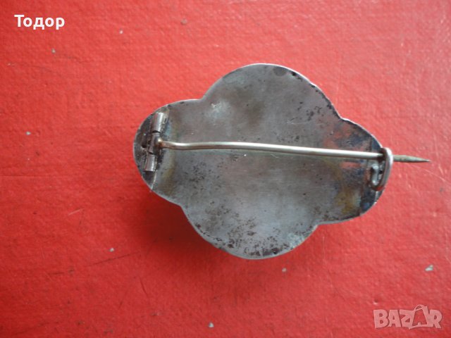 Позлатена сребърна брошка , снимка 6 - Други - 39957966