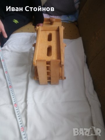 Дървена играчка камион Fagus автовоз, снимка 4 - Образователни игри - 35715645