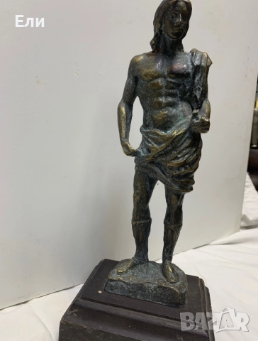 Бронзова статуетка на младеж, снимка 6 - Статуетки - 52567209