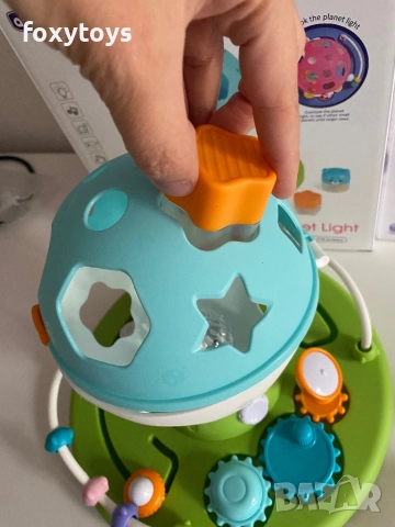 Бебешка играчка забавен Космос - сортер, формички, лабиринт, музика и светлини, снимка 10 - Образователни игри - 51263902