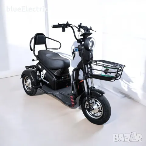 Двуместна електрическа триколка blueElectric Pudding 1800W | 48V | 23Ah | BLACK