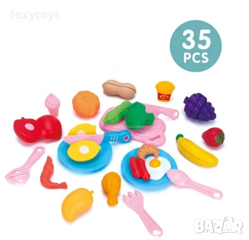 Количка за пазаруване с продукт, зеленчуци за рязане, снимка 2 - Образователни игри - 53047172