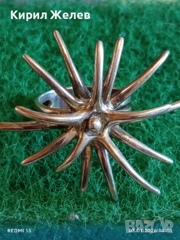 Сребърен пръстен с екстравагантен дизайн ВЕЛИКОЛЕПИЕ Арт бижу 52715, снимка 2 - Пръстени - 52960925