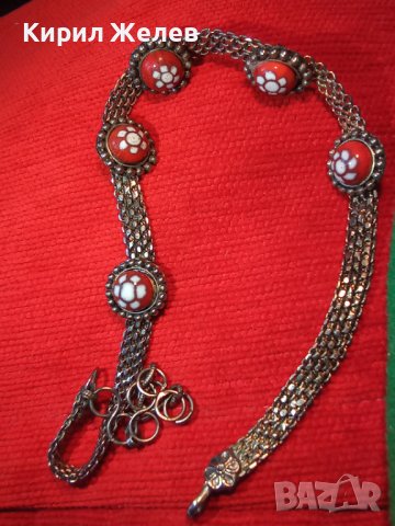 СТАРО РЕТРО ГОТИК АРТ КОЛИЕ ЧОКЪР посребрена благородна стомана с ВЕНЕЦИАНСКО СТЪКЛО МУРАНО 57391, снимка 18 - Антикварни и старинни предмети - 41751670