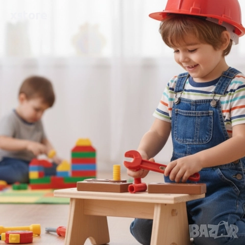 Детски комплект с инструменти и каска TOOLS DIY Working Set