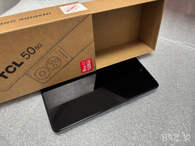 КАТО НОВ! Смартфон TCL 50 5G, 4 GB+4GB RAM, 128GB, Space Gray, снимка 12 - Други - 53160170