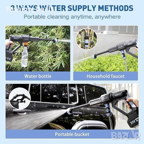 Нова Безжична миячка под налягане CQWLKEJ почистване поливане на автомобил , снимка 7 - Други - 42205117