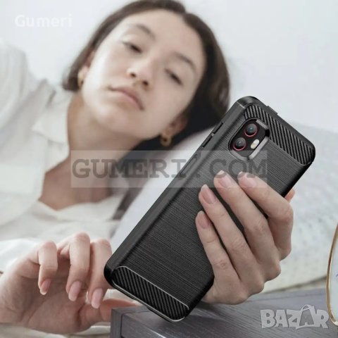 Samsung Galaxy Xcover 6 Pro Противоударен Силиконов Гръб - Карбон, снимка 9 - Калъфи, кейсове - 42209208