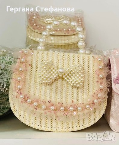 Бижуто на всяка малка дама! Стилни чанти с къса и дълга дръжка! Декорирани с перли,дантела и цветя!, снимка 2 - Други - 41308343