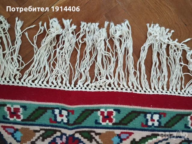 Ръчно тъкан Котленски килим модел Син  Медальон–Тебриз, 2,20 м./3,13 м. без ресните,, снимка 3 - Килими - 56242688