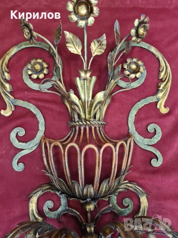 Два броя Стари Големи Аплици за стена!, снимка 2 - Антикварни и старинни предмети - 52980794