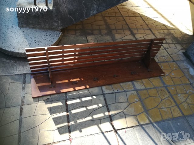 стара дървена закачалка 124х28х24см 0109210926, снимка 2 - Антикварни и старинни предмети - 33987566