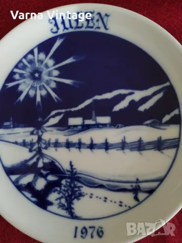 Колекционерска порцеланова чиния JULEN (Коледа) 1976. HACKEFORS JULTALLRIK Швеция., снимка 2 - Колекции - 48557277