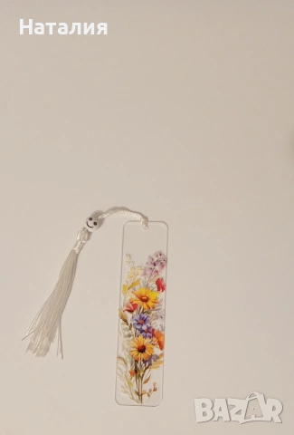 Акрилни книгоразделители с флорални мотиви , снимка 3 - Други - 53378101