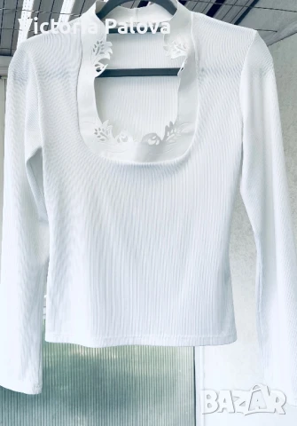 Разкошна блуза RAYURE PARIS Франция, снимка 7 - Блузи с дълъг ръкав и пуловери - 51424484