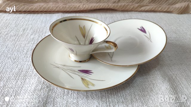 Троен Порцеланов Сет Seltmann Weiden Bavaria, снимка 5 - Други ценни предмети - 42200942