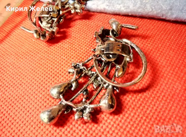 ПРЕКРАСНИ ФЛОРАЛНИ АР НУВО СТИЛ КЛИПС ОБЕЦИ с ИСКРЯЩИ ФАСЕТИРАНИ ЦВЕТНИ КРИСТАЛИ 47444, снимка 8 - Обеци - 47285576