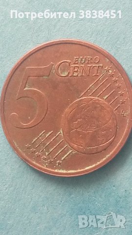 5 Euro Cent 2002 года Италия, снимка 1 - Нумизматика и бонистика - 42717167