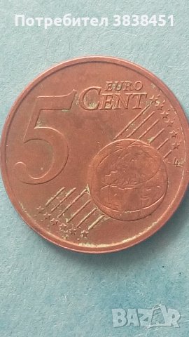 5 Euro Cent 2002 года Италия, снимка 1