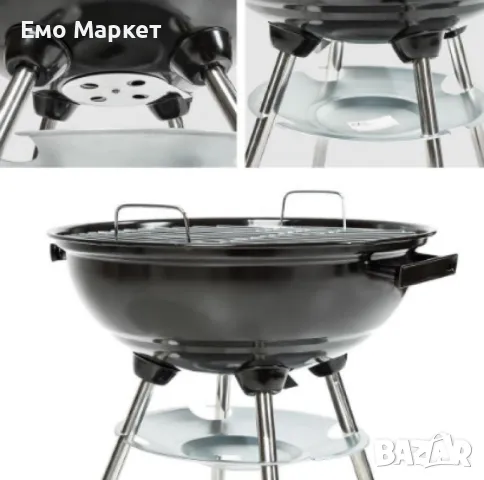 Барбекю Muhler A-K17F с капак 48x43xH73.5cm, снимка 2 - Барбекюта - 49248710