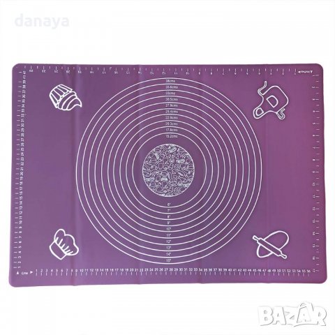 2534 Кухненска силиконова подложка за месене точене печене, 2 размера, снимка 9 - Аксесоари за кухня - 34922385