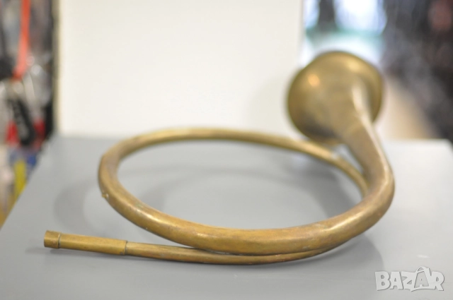 Месингова ловна сигнална тръба (рог), снимка 4 - Антикварни и старинни предмети - 52857038