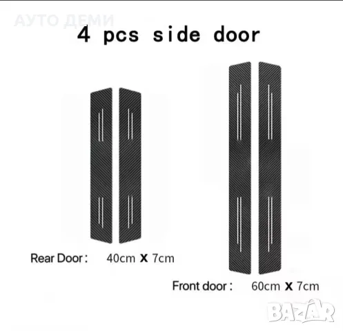 Топ цена за 2 или 4 броя карбон стикери за прагове с лого и без лого, снимка 9 - Аксесоари и консумативи - 49961178