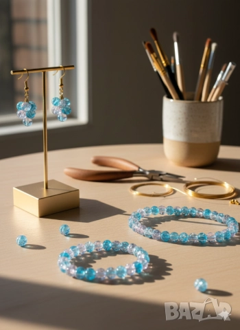 Стъклени Мъниста за Бижута 10мм 8мм 6 мм 4мм J271, снимка 7 - Други - 52480473